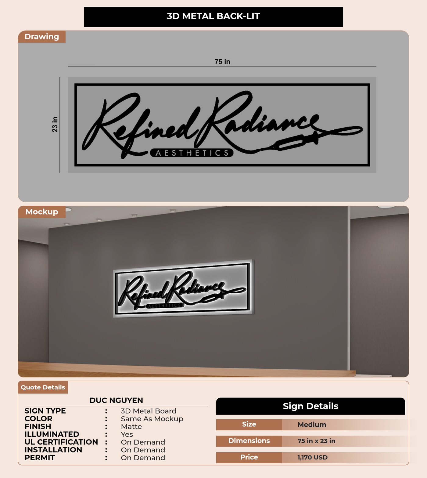 CUSTOM MOCKUP SIGN FOR Duc nguyen