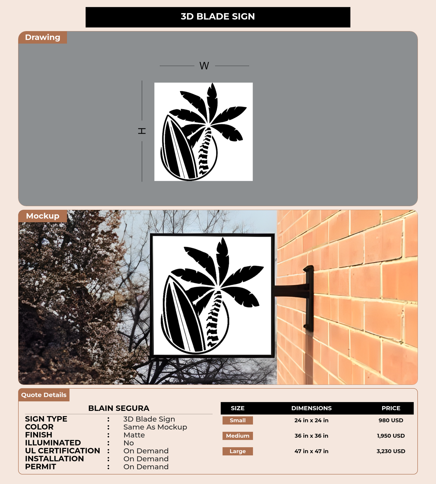 CUSTOM MOCKUP SIGN FOR Blain Segura