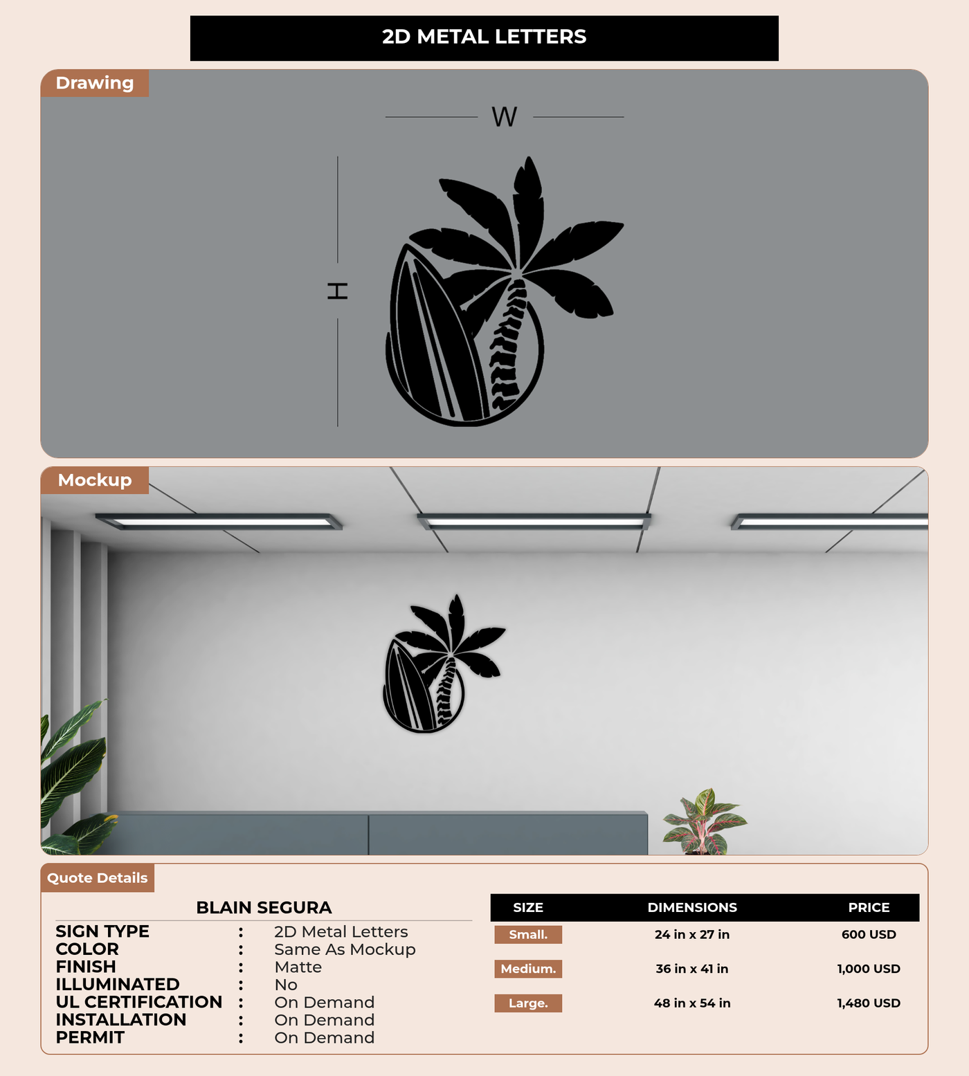 CUSTOM MOCKUP SIGN FOR Blain Segura