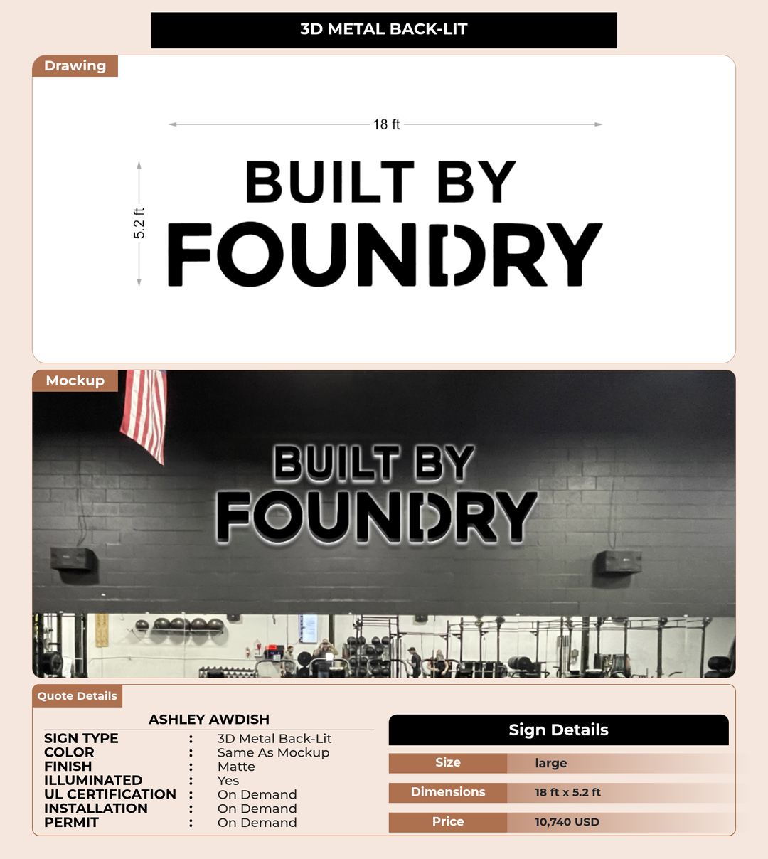 CUSTOM MOCKUP SIGN FOR Ashley Awdish
