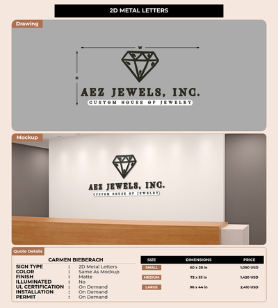 CUSTOM MOCKUP SIGN FOR Carmen Bieberach