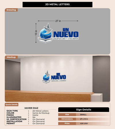CUSTOM MOCKUP SIGN FOR Xavier Diaz