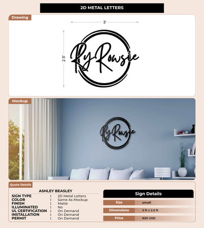 CUSTOM MOCKUP SIGN FOR Ashley Beasley