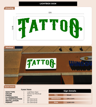 CUSTOM MOCKUP SIGN FOR Tuan tran