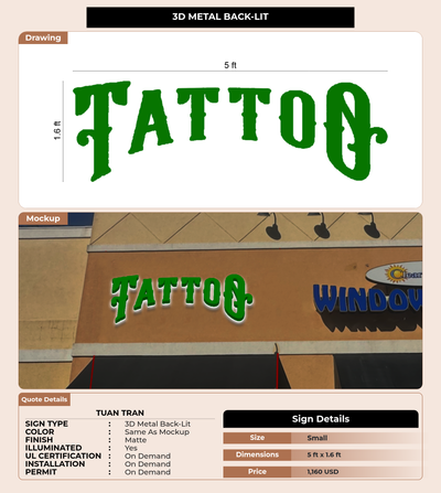 CUSTOM MOCKUP SIGN FOR Tuan tran