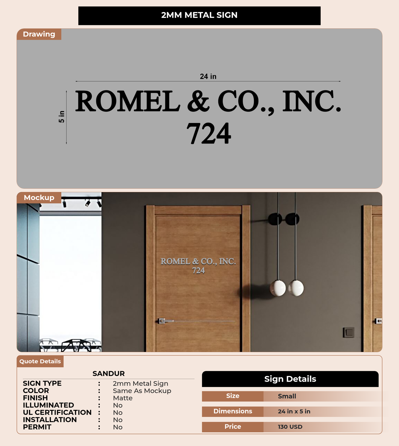 CUSTOM MOCKUP SIGN FOR Sandur