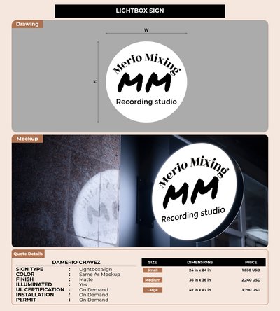 CUSTOM MOCKUP SIGN FOR Damerio Chavez