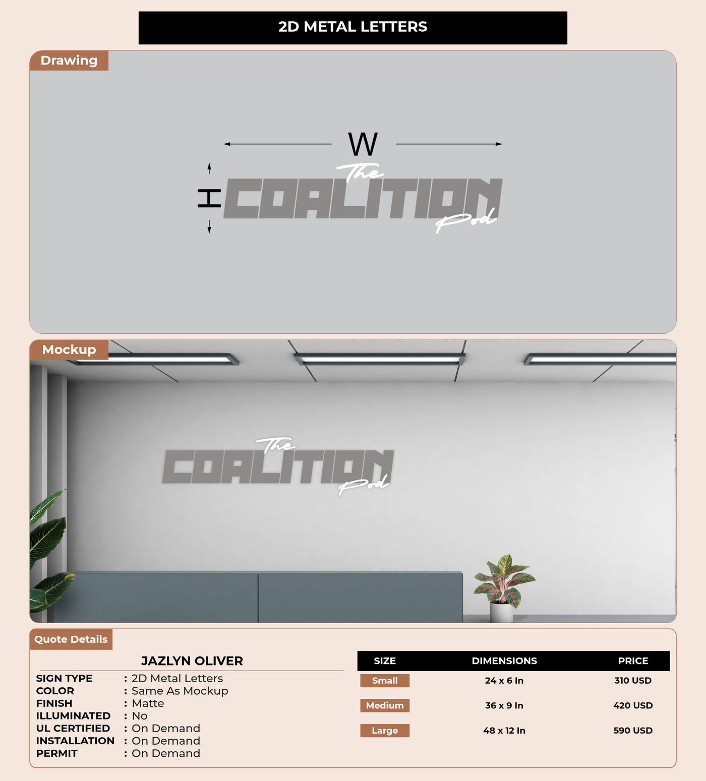 CUSTOM MOCKUP SIGN FOR Jazlyn Oliver