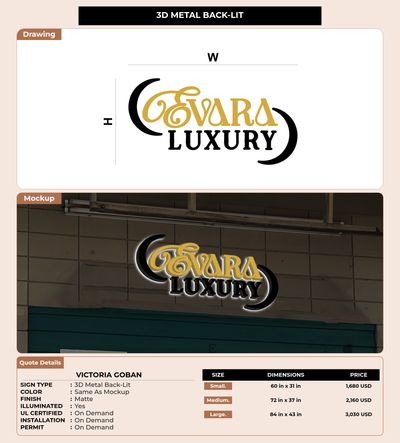 CUSTOM MOCKUP SIGN FOR Victoria Goban
