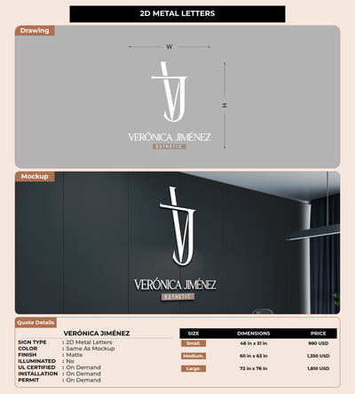 CUSTOM MOCKUP SIGN FOR Verónica Jiménez