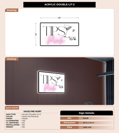 CUSTOM MOCKUP SIGN FOR jacelyne kort