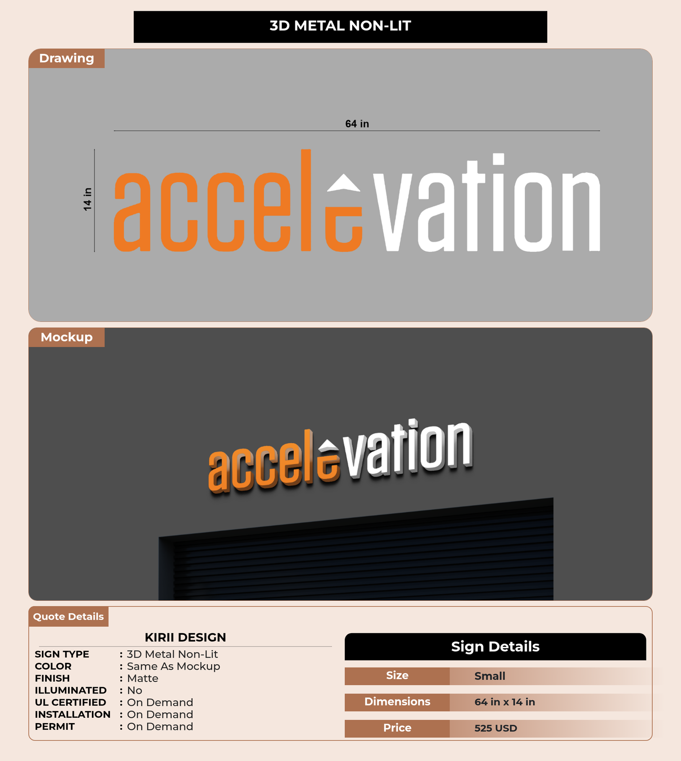 CUSTOM MOCKUP SIGN FOR Kirii Design