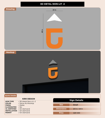 CUSTOM MOCKUP SIGN FOR Kirii Design