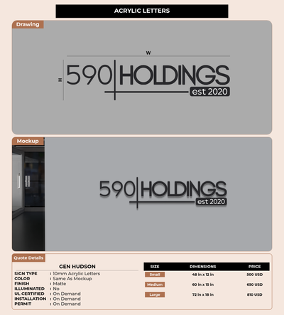 CUSTOM MOCKUP SIGN FOR Gen Hudson