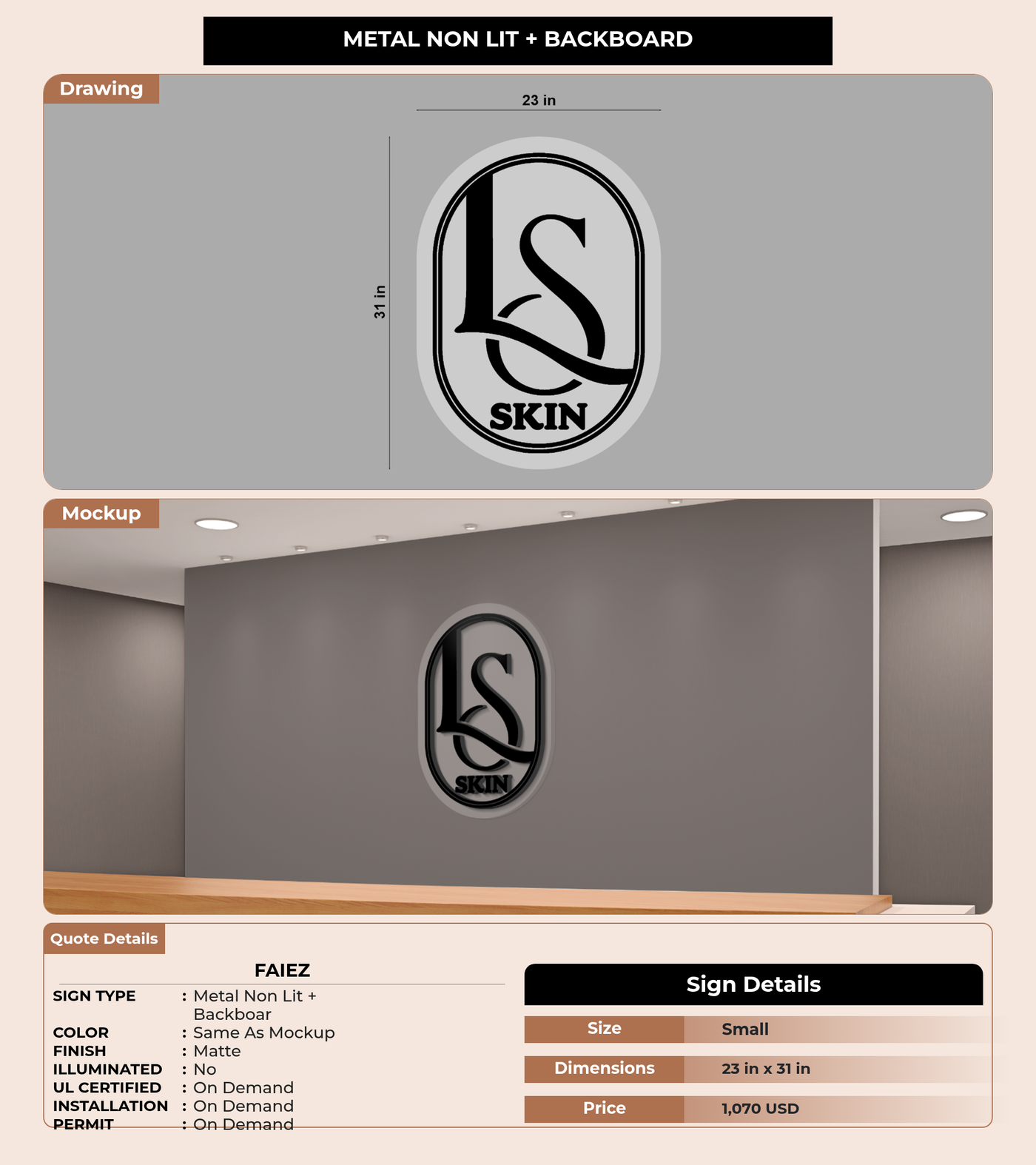 CUSTOM MOCKUP SIGN FOR Faiez