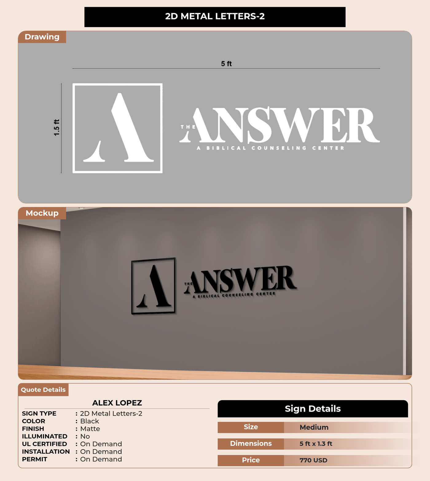 CUSTOM MOCKUP SIGN FOR Alex Lopez