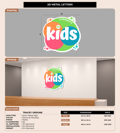 CUSTOM MOCKUP SIGN FOR Tracey Ordone
