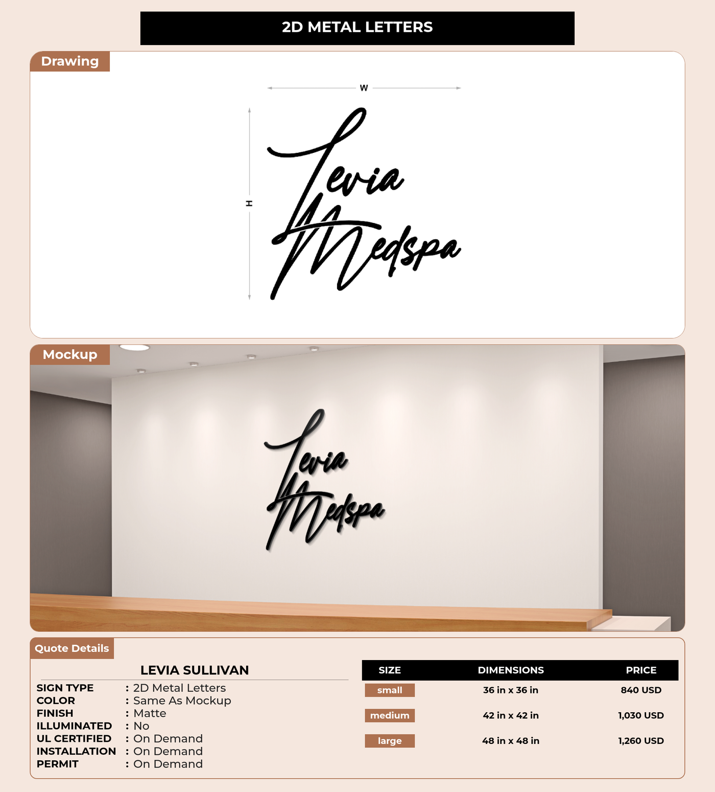 CUSTOM MOCKUP SIGN FOR Levia Sullivan