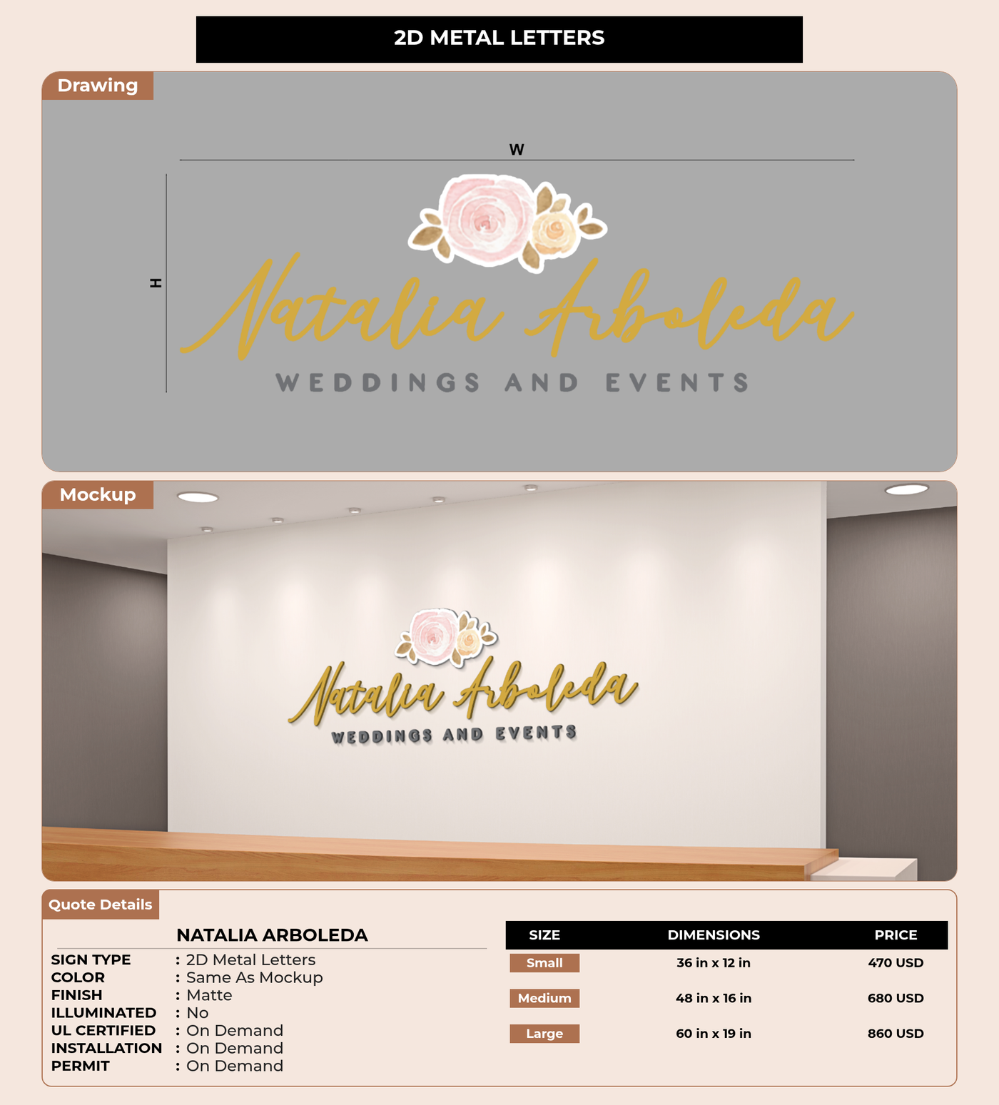 CUSTOM MOCKUP SIGN FOR Natalia Arboleda
