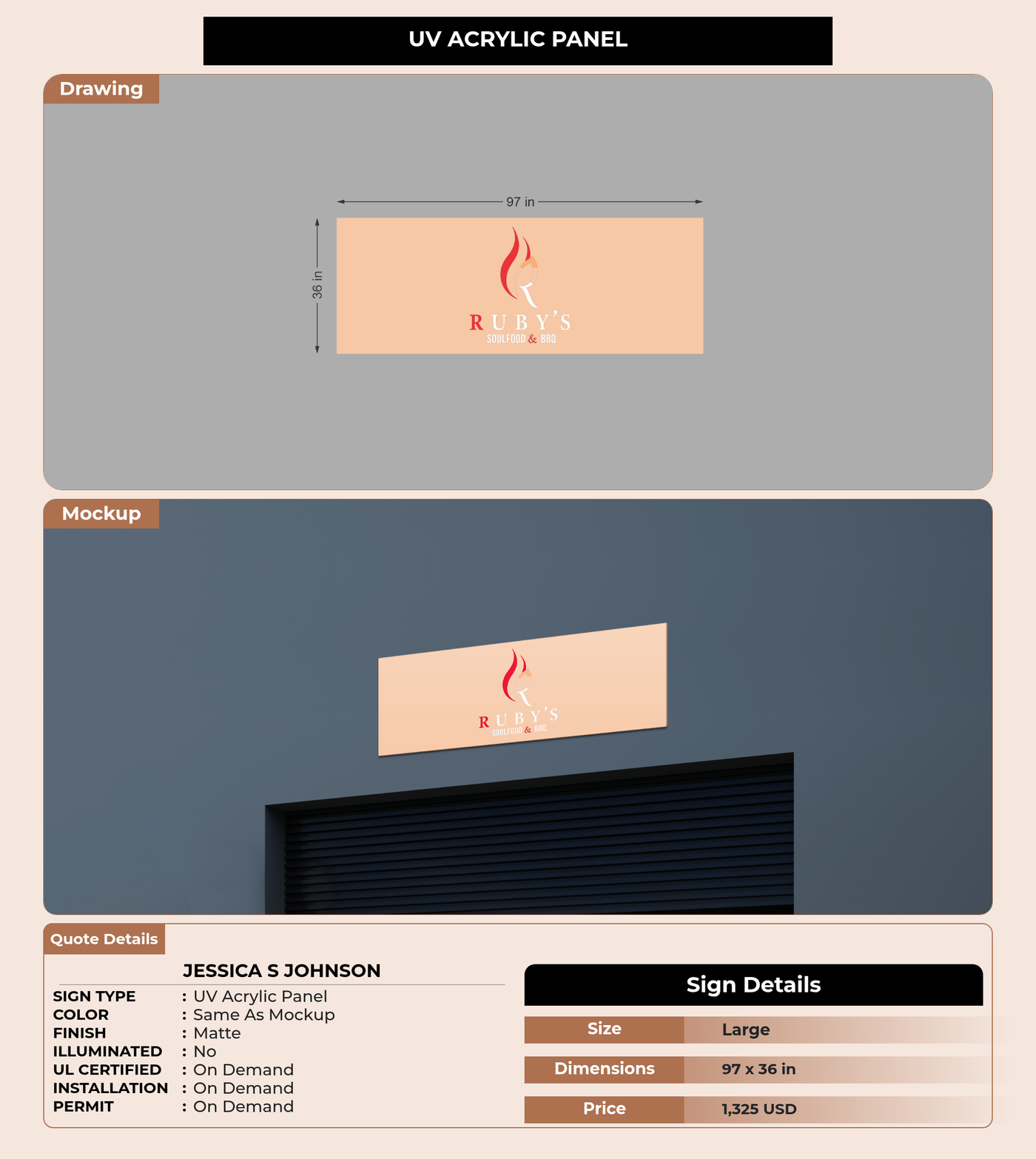 CUSTOM MOCKUP SIGN FOR Jessica s johnson