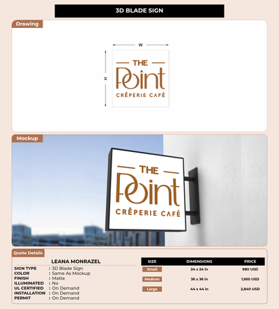 CUSTOM MOCKUP SIGN FOR Leana Monrazel