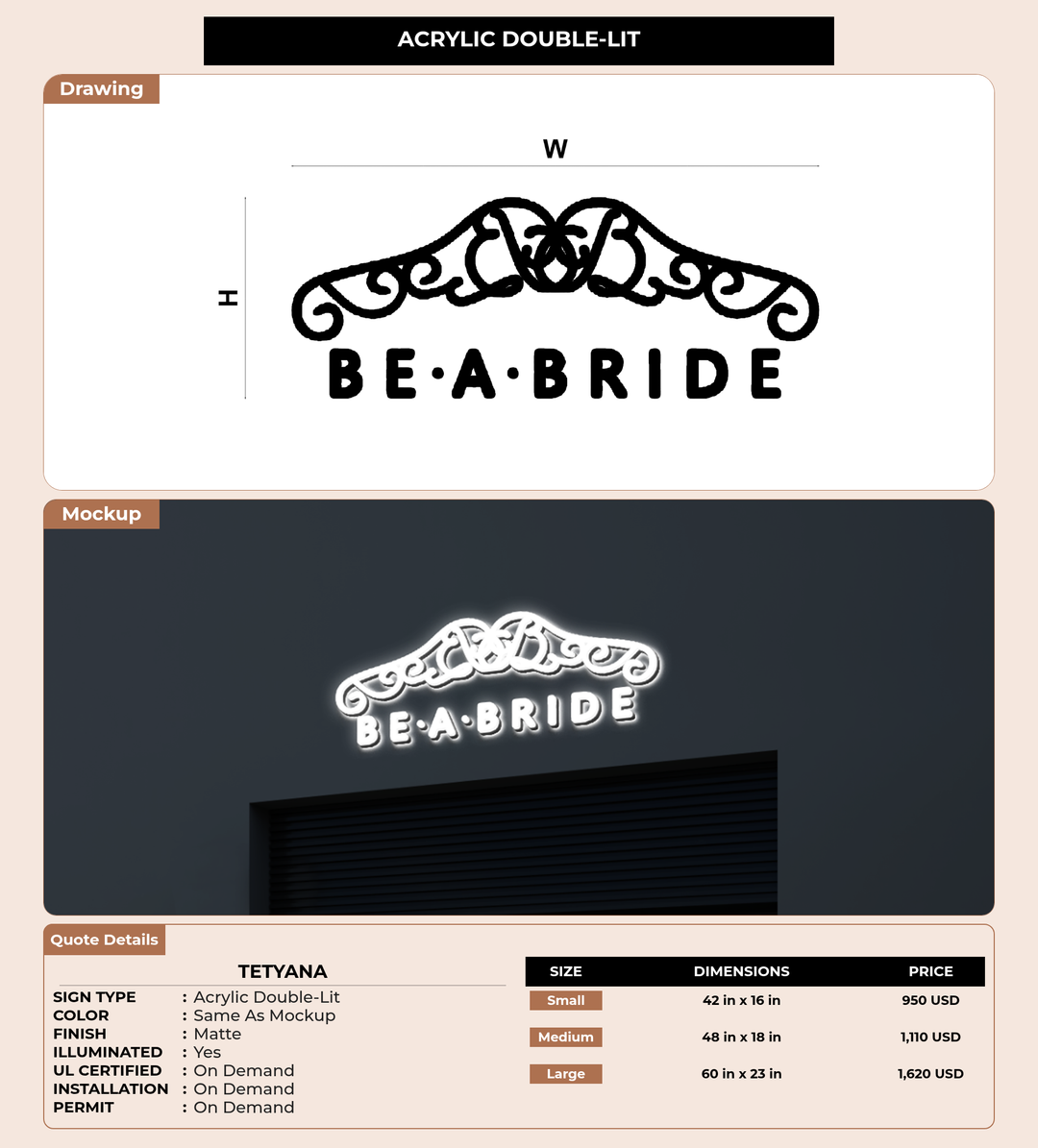 CUSTOM MOCKUP SIGN FOR Tetyana