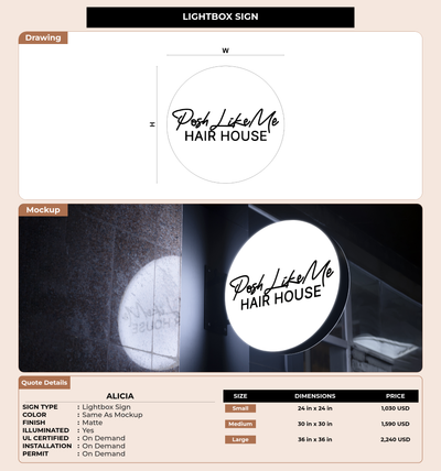 CUSTOM MOCKUP SIGN FOR Alicia