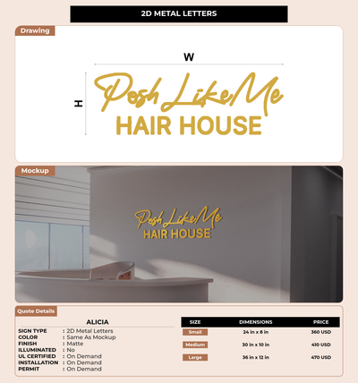CUSTOM MOCKUP SIGN FOR Alicia