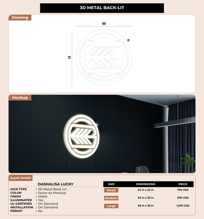 CUSTOM MOCKUP SIGN FOR Dashalisa Lucky