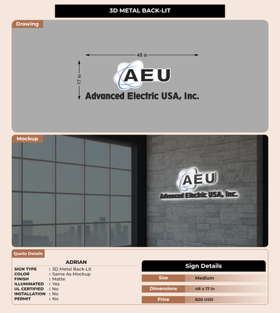 CUSTOM MOCKUP SIGN FOR Adrian