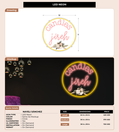 CUSTOM MOCKUP SIGN FOR Nayeli Sánchez