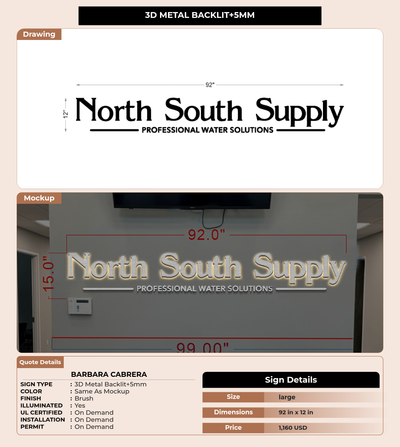 CUSTOM MOCKUP SIGN FOR Barbara Cabrera
