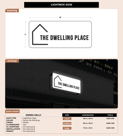CUSTOM MOCKUP SIGN FOR Derek Kelly