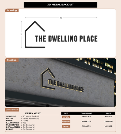 CUSTOM MOCKUP SIGN FOR Derek Kelly