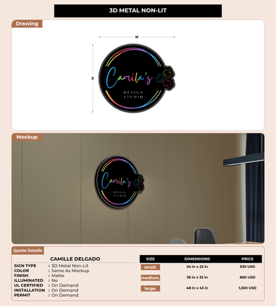 CUSTOM MOCKUP SIGN FOR Camille Delgado