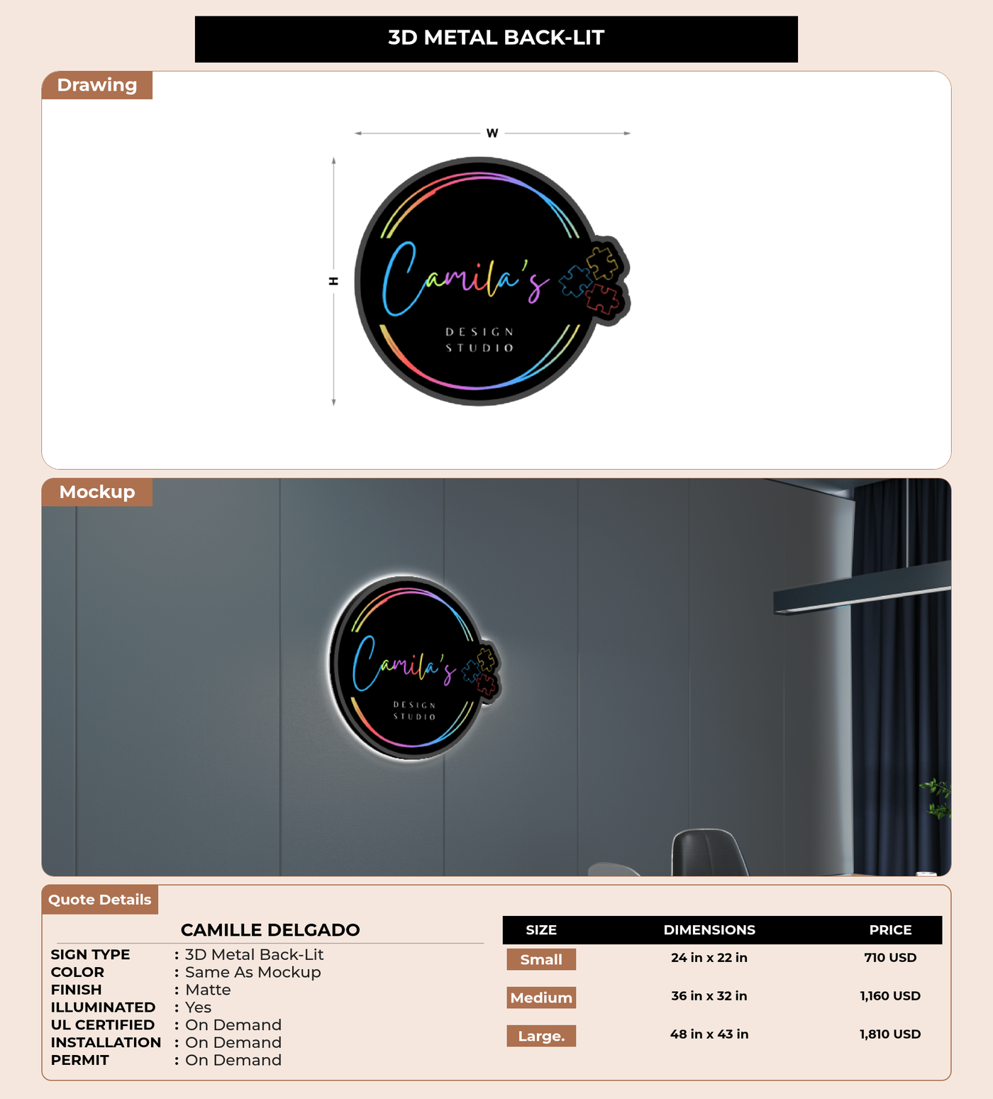 CUSTOM MOCKUP SIGN FOR Camille Delgado
