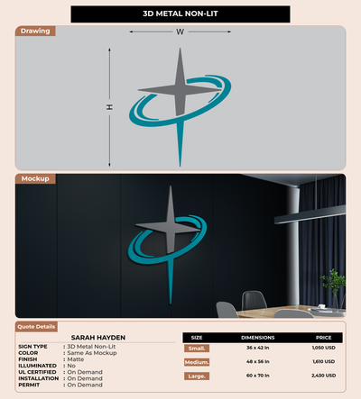 CUSTOM MOCKUP SIGN FOR Sarah Hayden