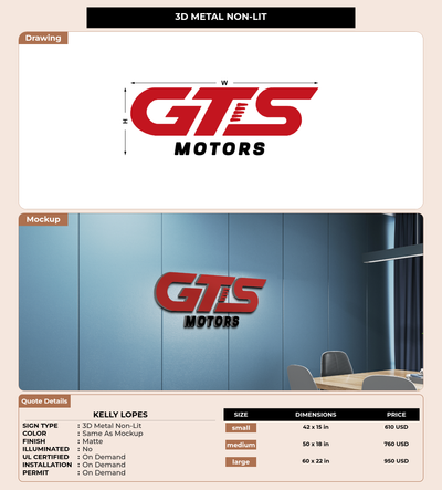 CUSTOM MOCKUP SIGN FOR Kelly lopes