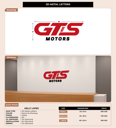 CUSTOM MOCKUP SIGN FOR Kelly lopes