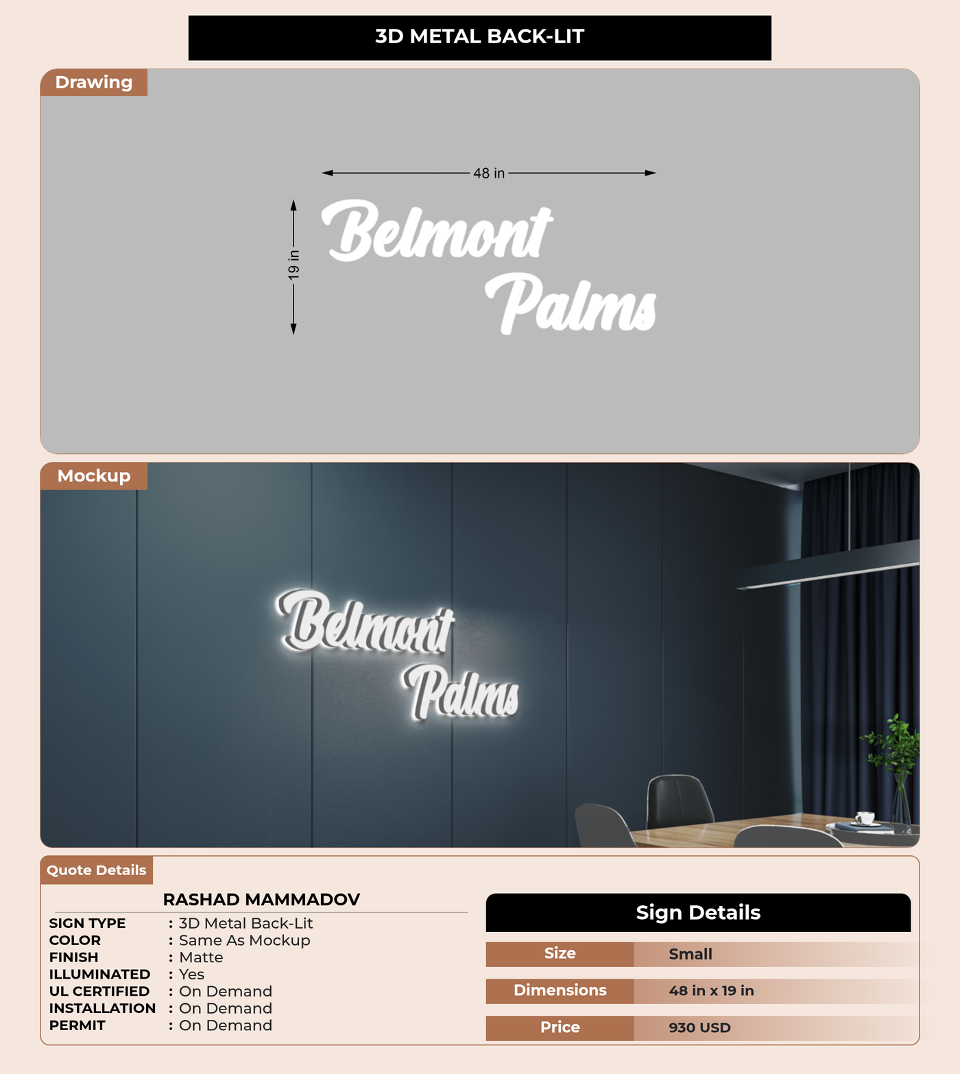 CUSTOM MOCKUP SIGN FOR Rashad  Mammadov