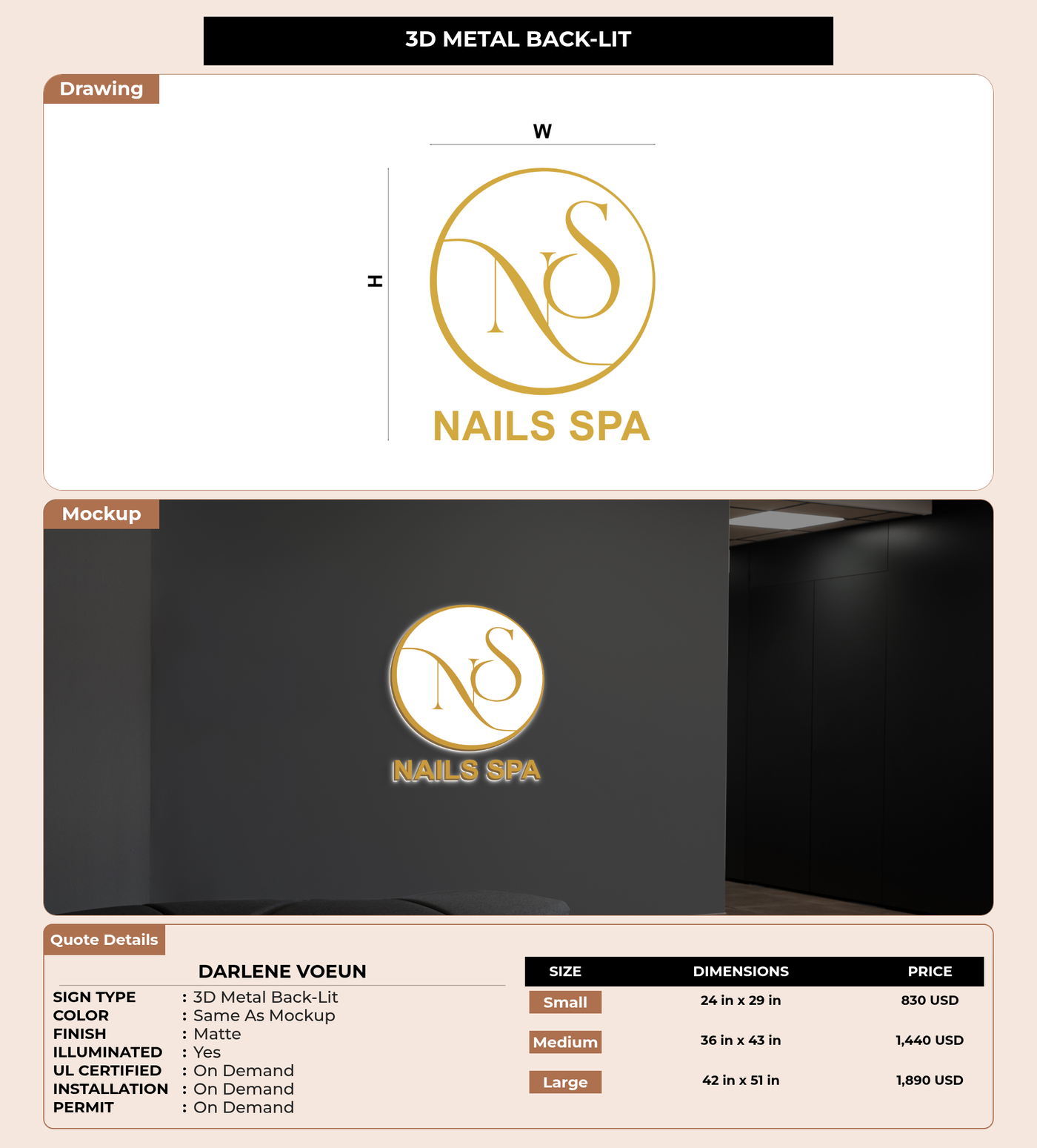 CUSTOM MOCKUP SIGN FOR Darlene Voeun