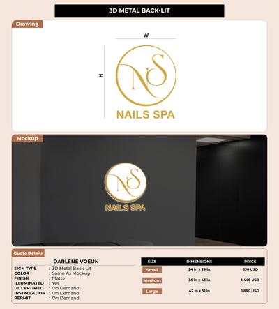 CUSTOM MOCKUP SIGN FOR Darlene Voeun