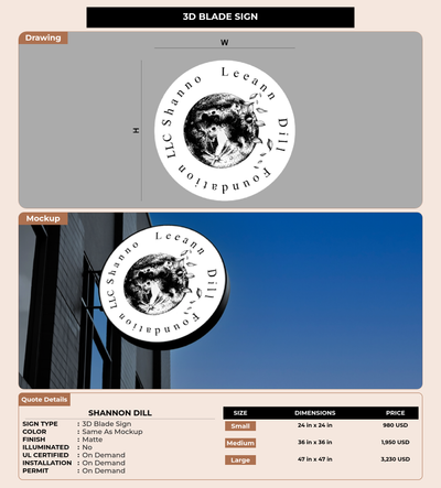CUSTOM MOCKUP SIGN FOR Shannon Dill