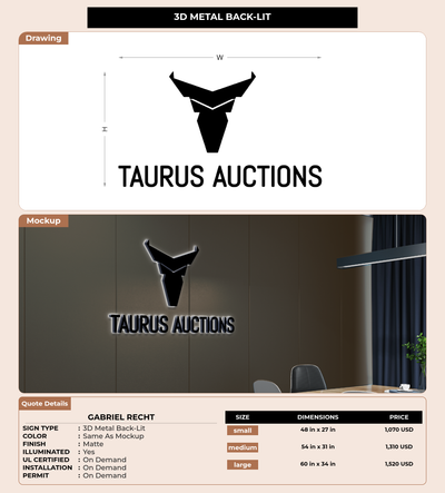 CUSTOM MOCKUP SIGN FOR Gabriel Recht
