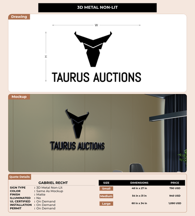 CUSTOM MOCKUP SIGN FOR Gabriel Recht