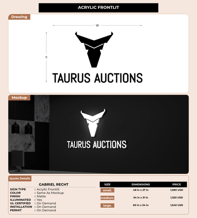 CUSTOM MOCKUP SIGN FOR Gabriel Recht