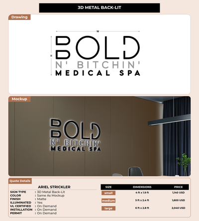 CUSTOM MOCKUP SIGN FOR Ariel Strickler