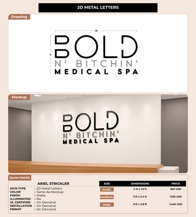 CUSTOM MOCKUP SIGN FOR Ariel Strickler