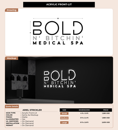 CUSTOM MOCKUP SIGN FOR Ariel Strickler