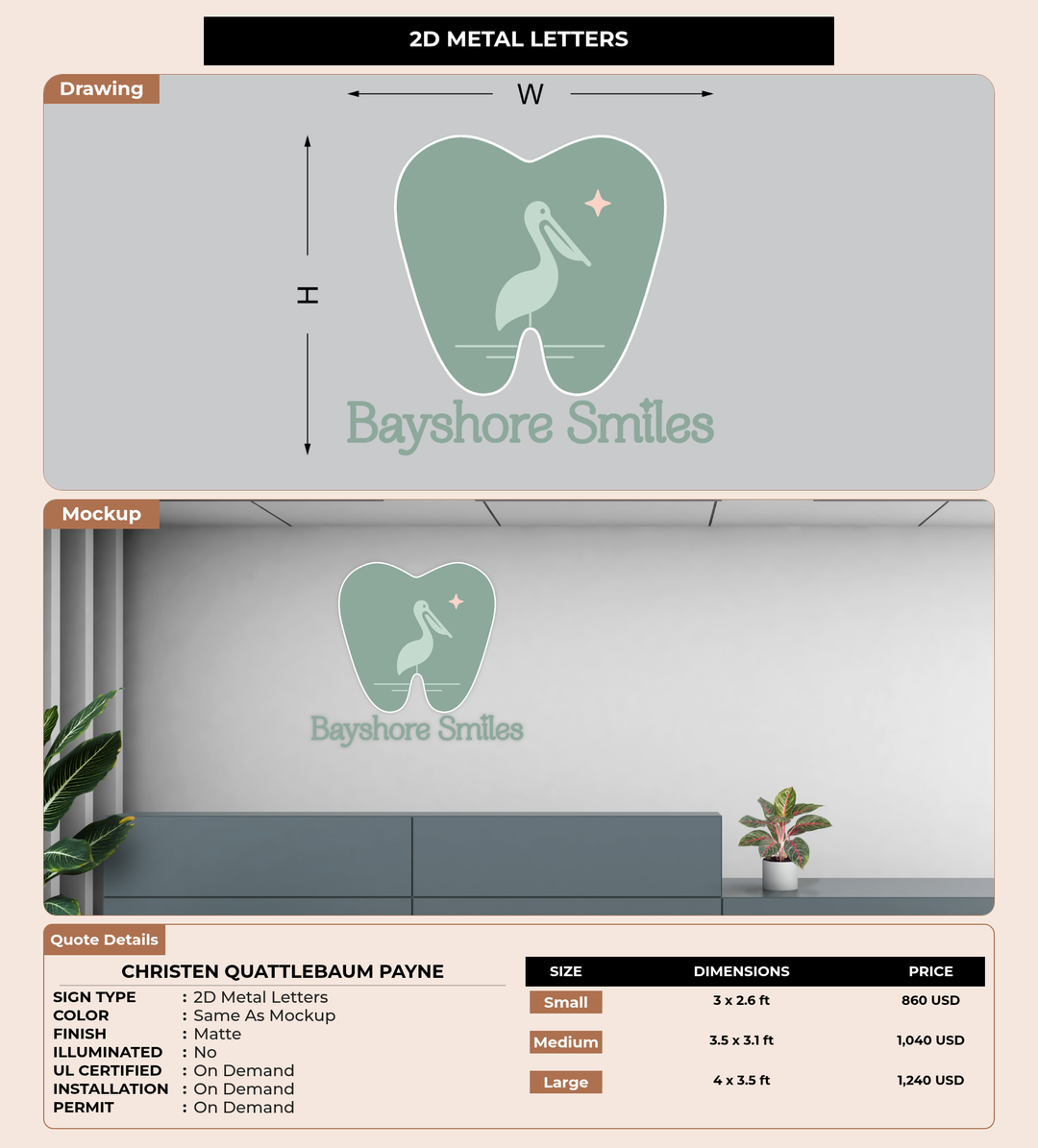 CUSTOM MOCKUP SIGN FOR Christen Quattlebaum Payne